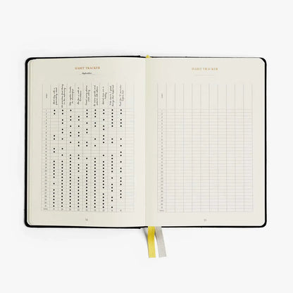 Productivity Planner Black - Time Tracking, Goals, Self-Care