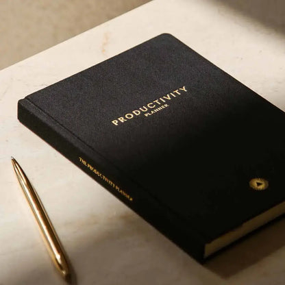 Productivity Planner Black - Time Tracking, Goals, Self-Care