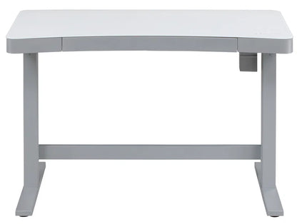 Babin Adjustable Glass Top Metal Base Standing Desk
