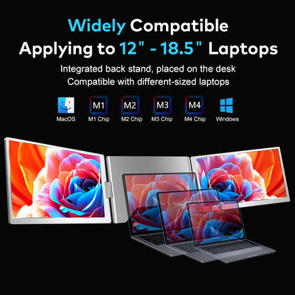 2025 New 15.6 Inch Portable Monitor 1 Cable Support Full Macbook Series and Windows