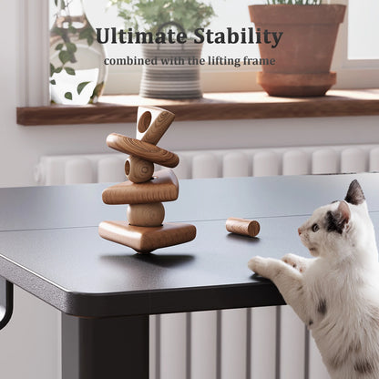 Electric Standing Desk, Adjustable Height Stand up Desk, 48X24 Inches Sit to Stand Home Office Desk with Splice Board, Black Frame/Black Top