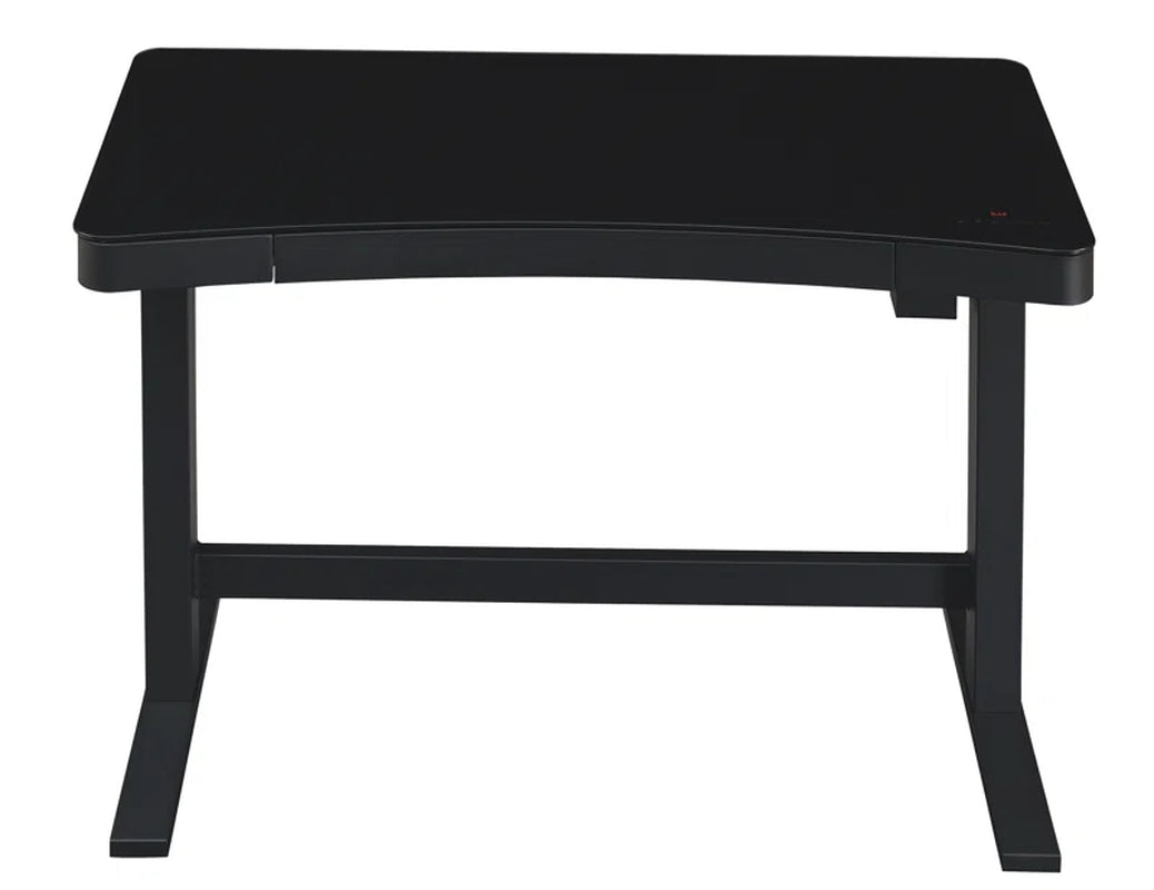 Babin Adjustable Glass Top Metal Base Standing Desk