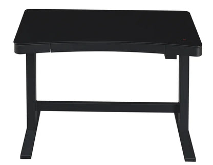 Babin Adjustable Glass Top Metal Base Standing Desk